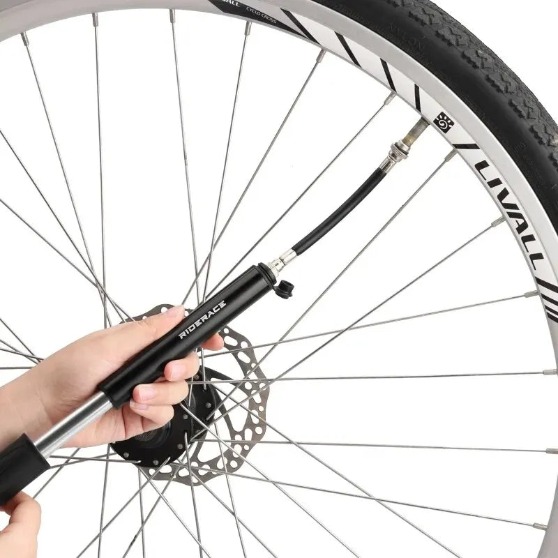 AliExpress Collection RIDERACE Bike Pump Portable Mini Cycling Hand Air Pump High Pressure Ball MTB Road Bicycle Tire Inflator