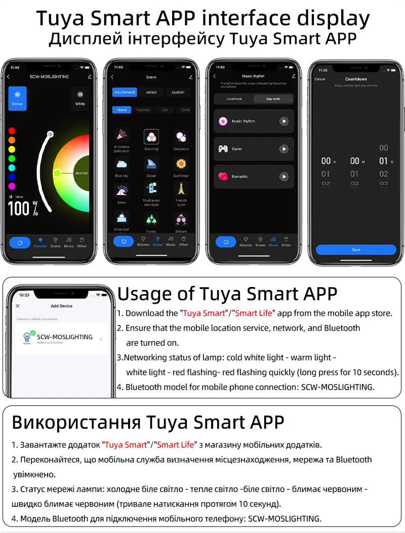 MOSLIGHTING USB Fast Rechargeable Camping Lantern Mobile Phone APP Smart Hanging Tent Lamp Portable Flashlights Night Lights LED