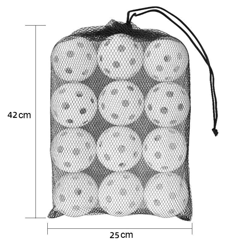 12Pcs Pickleball Balls 26 Holes 72mm Pickleball High Elastic Durable Hollow Balls For Professional Beginner Indoor Training Ball