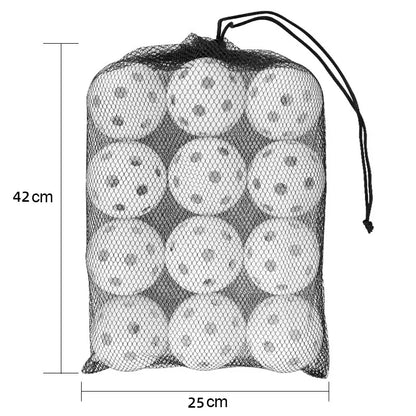 12Pcs Pickleball Balls 26 Holes 72mm Pickleball High Elastic Durable Hollow Balls For Professional Beginner Indoor Training Ball