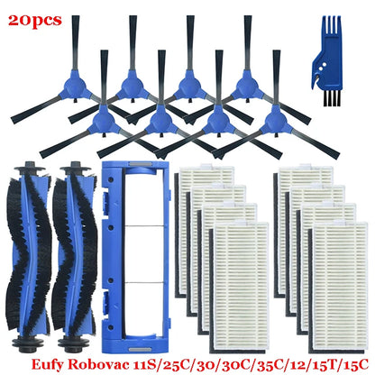 For Eufy Robovac 11S / 25C / 30 / 30C / 35C / 12 / 15T / 15C Slim Robot Vacuum Cleaner Parts Main Side Brush Cover Hepa Filter