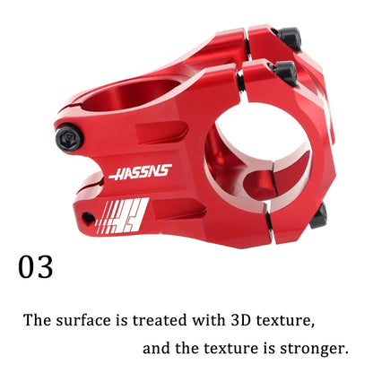 HASSN CNC Stem Mtb Handlebar Stem 35mm Bicycle Short Power Road Bike 31.8 Table Bmx Bridge Pipe Cycling Power Adjustable Rod