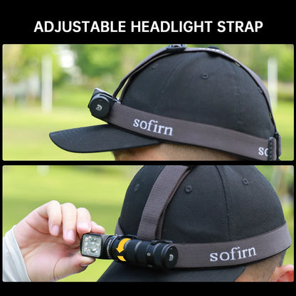 SOFIRN HS42 Headlamp 2100lm 18650 EDC USB C Rechargeable with Power Bank Flashlight SST40 LED Torch with Magnetic for Camping