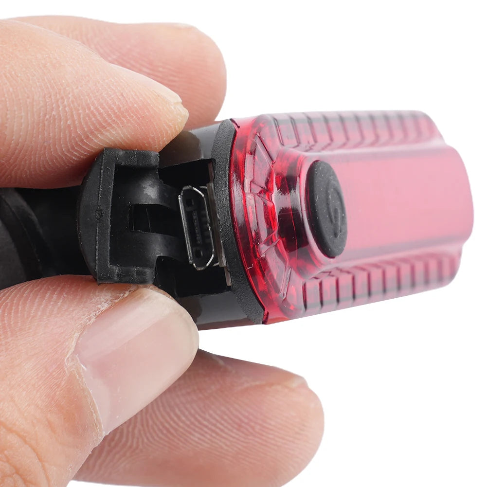 Bike Rear Tail Light USB Rechargeable Red LED Bright Taillights Fit On Any Bicycle/Helmet Easy To Install For Cycling Safety