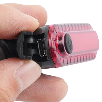 Bike Rear Tail Light USB Rechargeable Red LED Bright Taillights Fit On Any Bicycle/Helmet Easy To Install For Cycling Safety