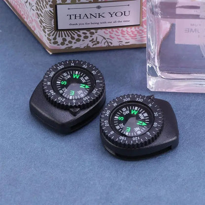 2Pcs Detachable Compass for Watches Waterproof Portable Compass Camping Compass Survival Tools for Watch Wrist