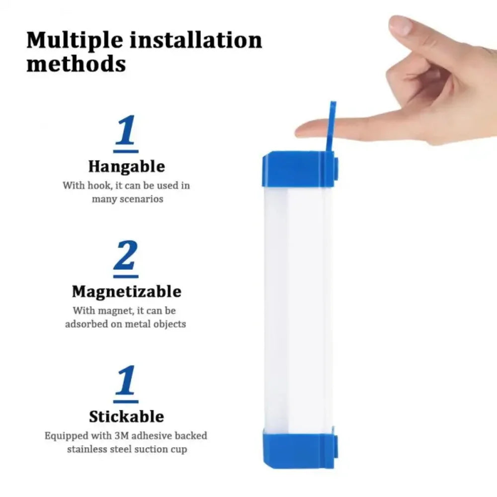 32CM LED Rechargeable Tube Camping Light Magnetic Suspension Portable Light Bulb for Emergency,Night Market,Outdoor Lighting