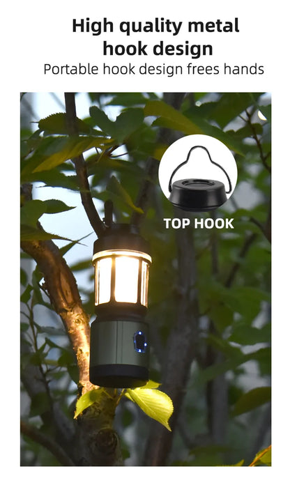 WEST BIKING Camping Tent Hanging Light Portable Camping Lanterns USB Rechargeable Led Light Camp Lamp for Outdoor Emergency