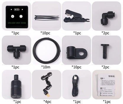 Rainforest Sprayer WiFi Control Automatic Mist Rainforest Timing Spray System Kit Irrigation Timer Reptile Sprayer Humidifier