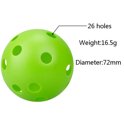 12Pcs Pickleball Balls 26 Holes 72mm Pickleball High Elastic Durable Hollow Balls For Professional Beginner Indoor Training Ball