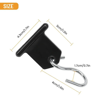 8pc S Shaped Camping Awning Hooks Rack With Holes RV Tent Hangers Light Party Hangers For Caravan Camper Van Accessories