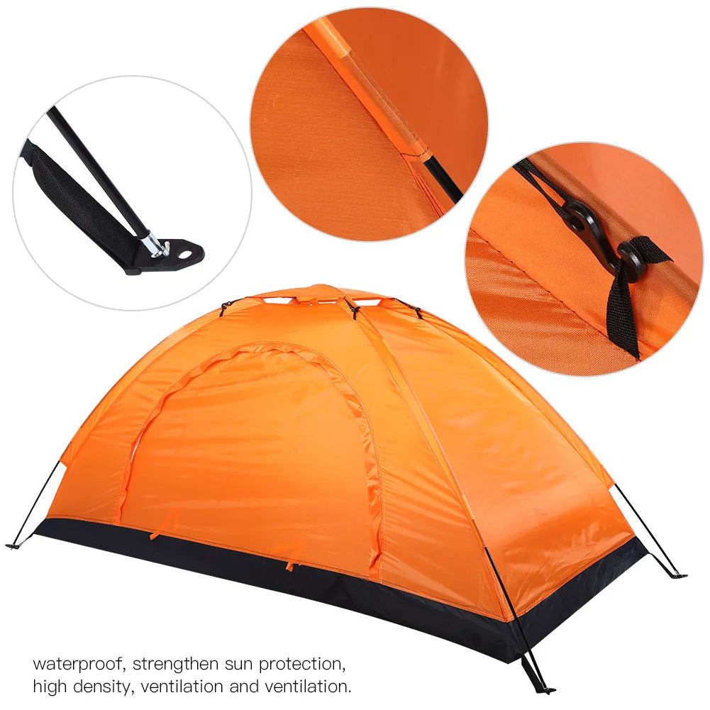 Portable Camping Tent Windproof Single Person Fishing Tent Waterproof Oxford Cloth Tent for Camping Fishing Climbing