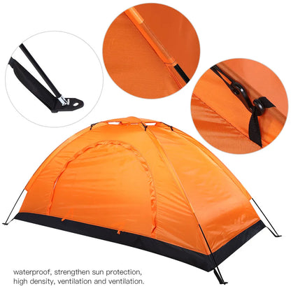 Portable Camping Tent Windproof Single Person Fishing Tent Waterproof Oxford Cloth Tent for Camping Fishing Climbing
