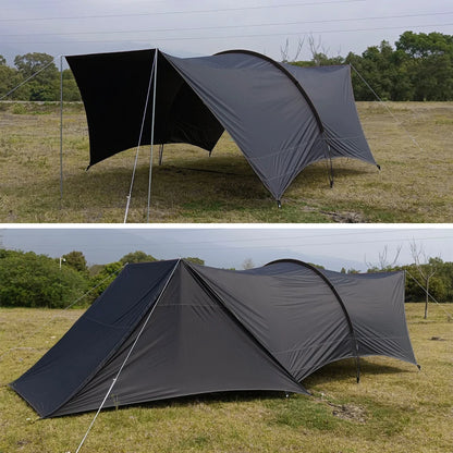 Large Camping Dome shelter Fire shelter Bull shelter type tent oversized habi tarp shelter Habitat Tunnel type Camping Shelter