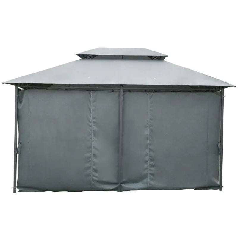 10x13ft outdoor 2-level ventilated canopy steel party tent hood