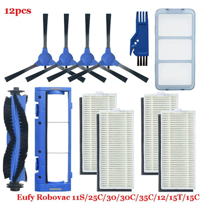 For Eufy Robovac 11S / 25C / 30 / 30C / 35C / 12 / 15T / 15C Slim Robot Vacuum Cleaner Parts Main Side Brush Cover Hepa Filter