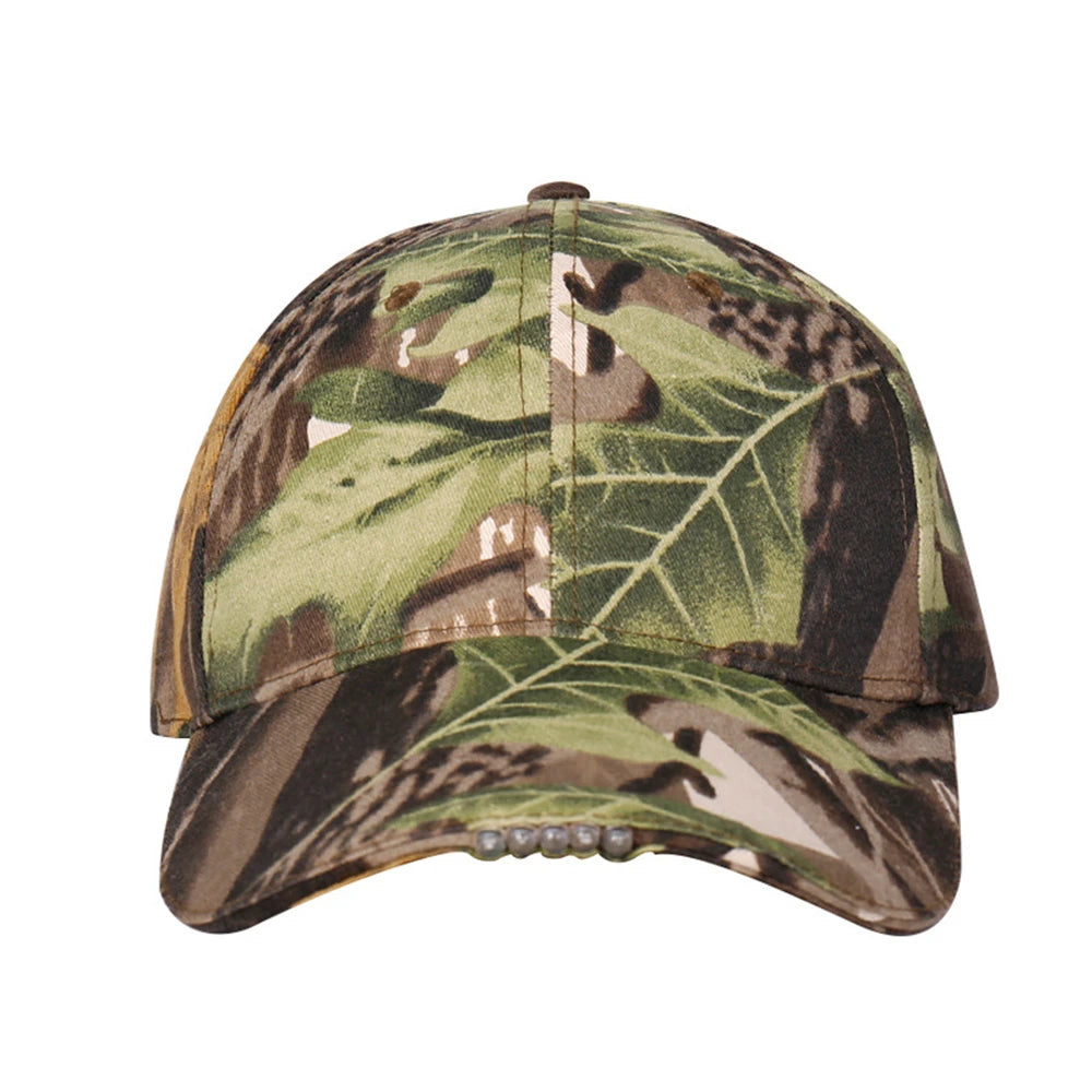 LED Lamp Cap Battery Powered Hat with LED Light Flashlight Headlamp for Outdoor Fishing Jogging Baseball Cap Hiking Caps