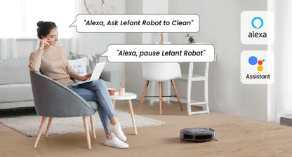 Lefant M210 Pro Robot Vacuum Cleaner, 2200Pa Powerful Suction, 120 Mins Runtime, Automatic Self-Charging, Wi-Fi/App/Alexa Contro