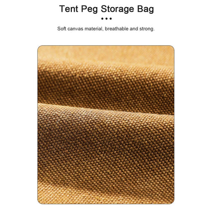 Outdoor Camping Tent Peg Ground Nail Storage Bag Tent Hammer Long Ground Nail Storage Bag Portable Canvas Tent Install Tools