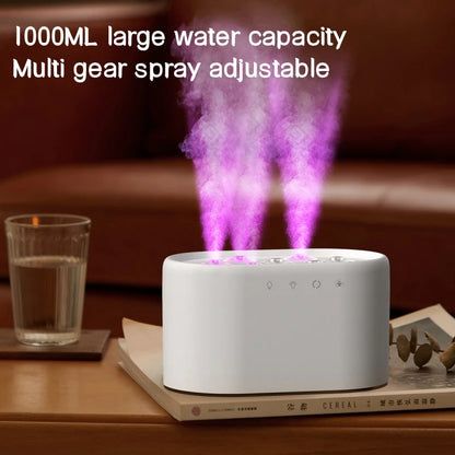 Heavy Fog 7 Spray Nozzles Aroma Humidifier USB Electric Aroma Air Purifier with Pickup Light Sound Control Mist Air Humidifier