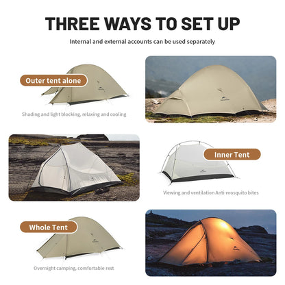 Naturehike Cloud Up Pro Tent 1 2 Person 20D Ultralight Portable Waterproof Camping Tent Outdoor Hiking Travel Backpacking Tent
