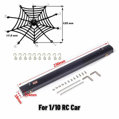 Toy Car Side Awning Rooftop Tent/Luggage Roof Rack Net For 1/10 1/8 RC Crawler Car ARB RS Traxxas TRX4 SCX10 TAMIYA ARRMA D90