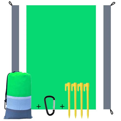 Oversized Sandproof Beach Picnic Mat Waterproof Pocket Beach Blanket Outdoor Tent Sunscreen Foldable Lightweigh Beach Towels