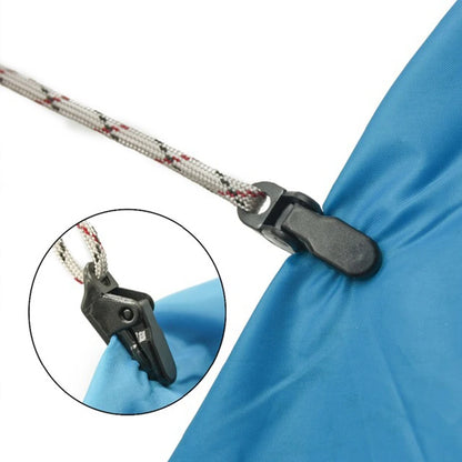 10pcs/lot travel outdoor camping plastic double hole tent rope adjustable buckle curtain alligator clip factory brand clip