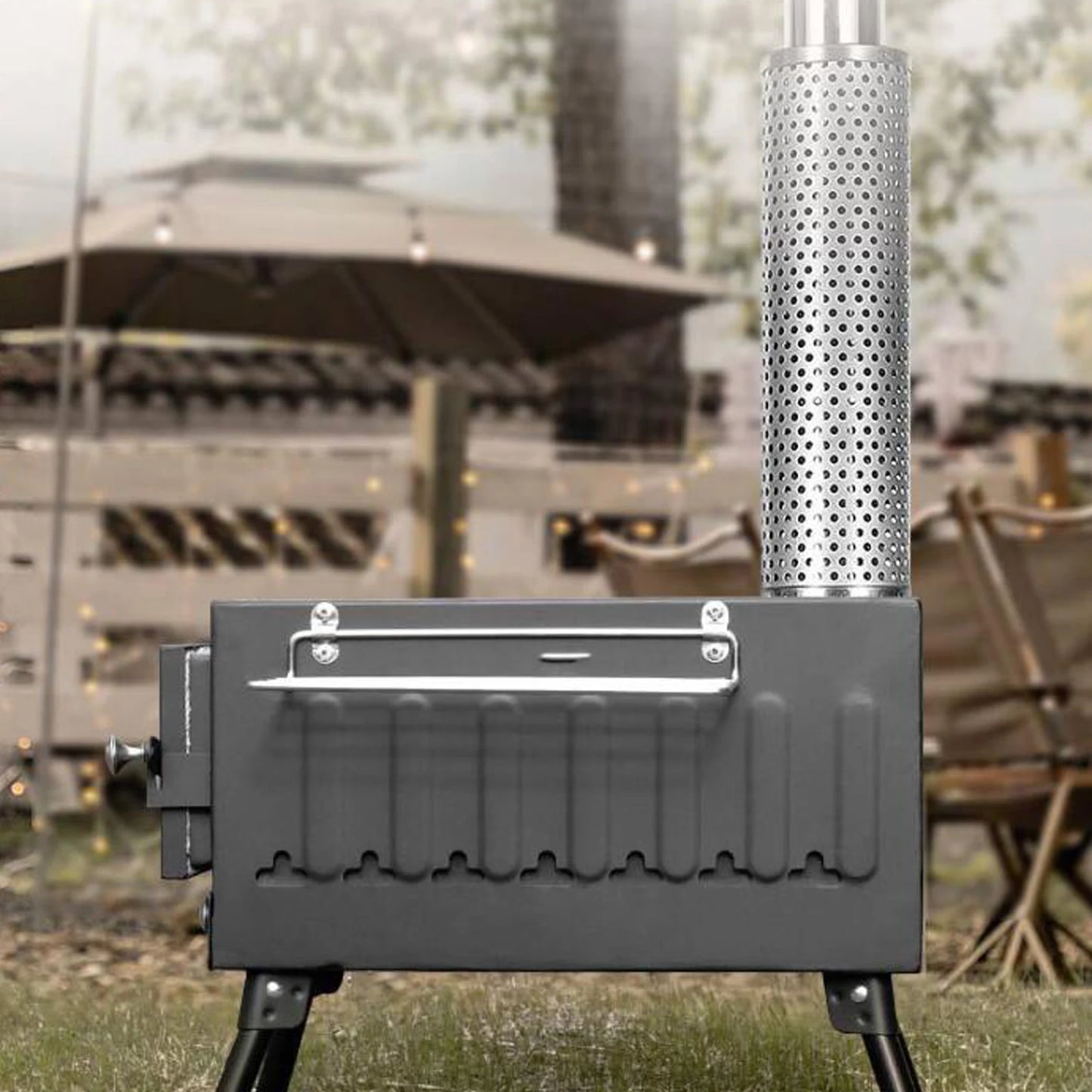 Stove Pipe Spark Arrestor Portable Good Heat Dissipation Tent Stove Chimney Pipe for 2.48inch/6.3cm Firewood Stove Accessories