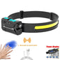 ZHIYU Portable Mini Flashlight Q5+COB Led Headlamp High Power Rechargeable Built-in Battery Outdoor Camping Fishing Headlight