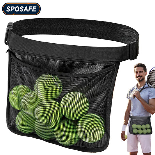 Tennis Ball Holder, Pickleball Ball Wasit Pouch for Women Men Holding 8 Tennis or Pickleball Balls,Tennis & Pickleball Accessory