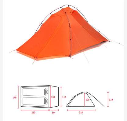 MOBI GARDEN Camping Tent Ultra Light Trekking Tent Portable Outdoor Hiking 20D