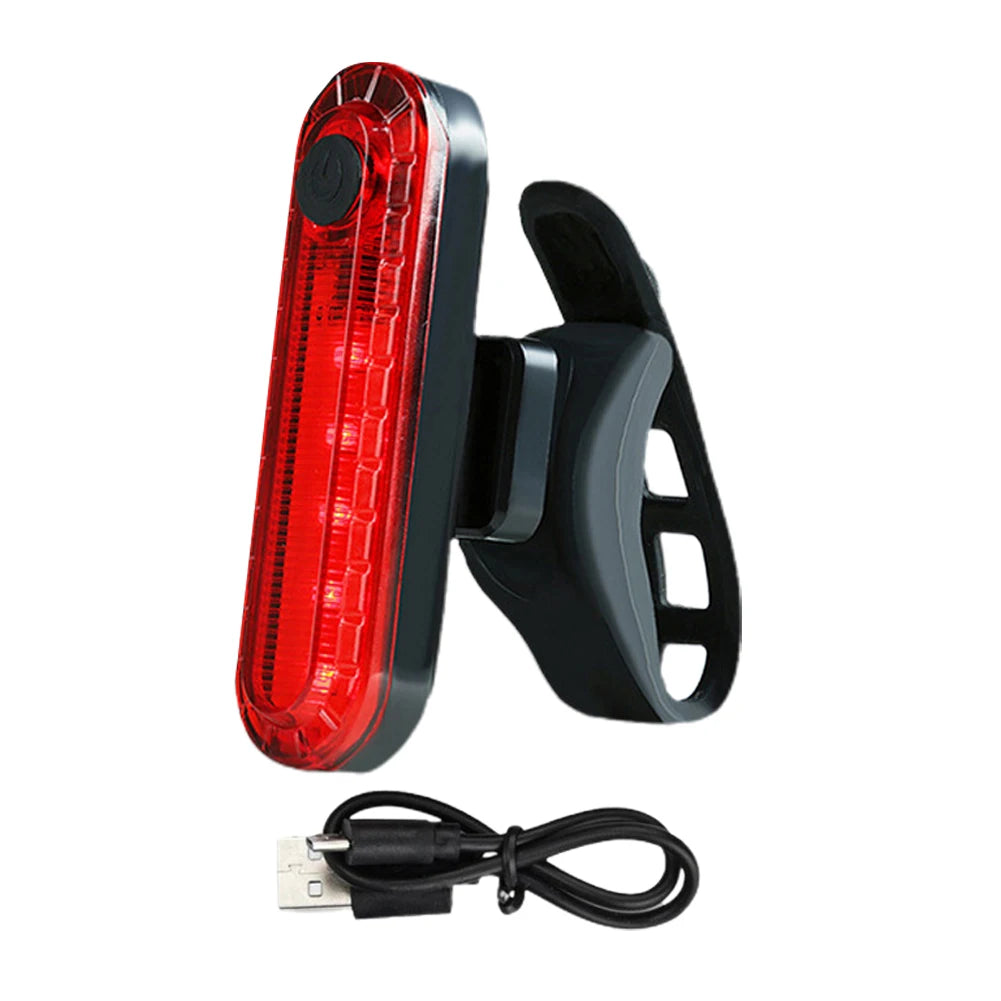 Bike Rear Tail Light USB Rechargeable Red LED Bright Taillights Fit On Any Bicycle/Helmet Easy To Install For Cycling Safety