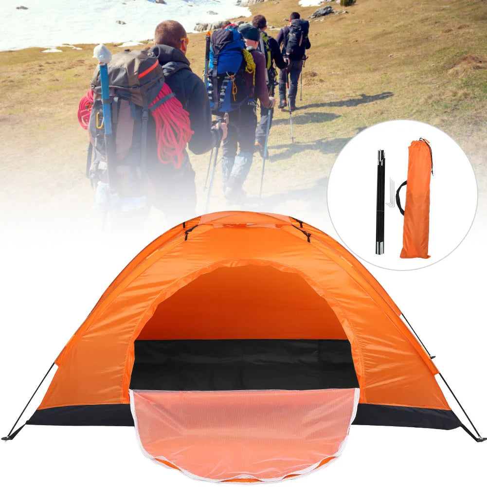 Portable Camping Tent Windproof Single Person Fishing Tent Waterproof Oxford Cloth Tent for Camping Fishing Climbing