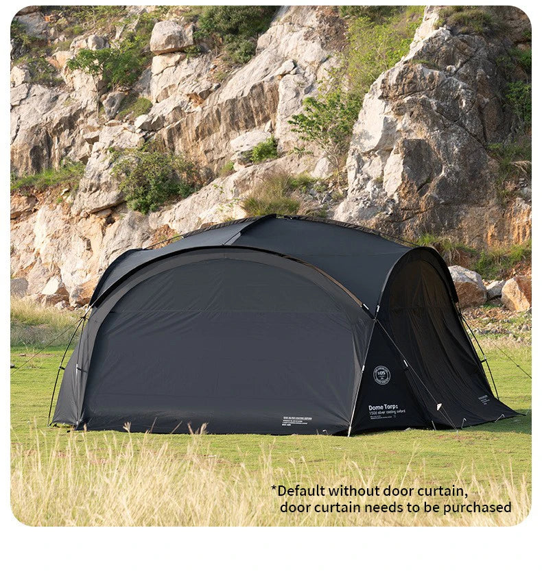 ShineTrip Outdoor Silver Coated Canopy Rainproof And Sunscreen Self-driving PU3000MM Waterproof Camping Sunshade Tent Dome