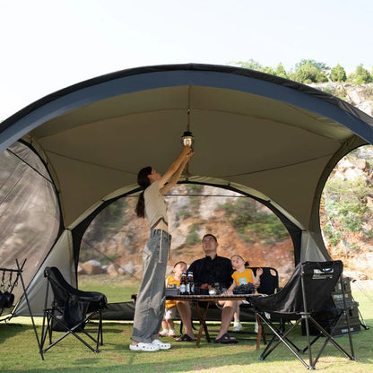 ShineTrip Outdoor Silver Coated Canopy Rainproof And Sunscreen Self-driving PU3000MM Waterproof Camping Sunshade Tent Dome