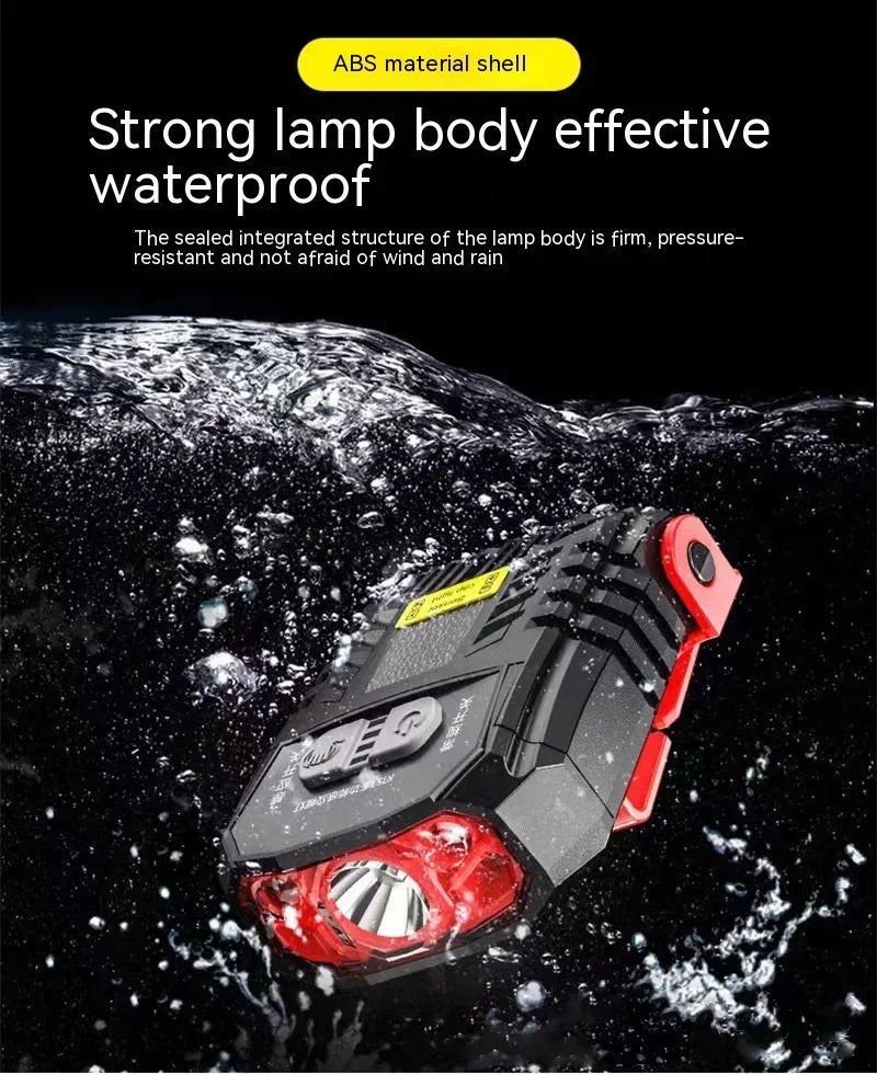 LED Strong Light Cap Clip Lamp Sensor Headlamp USB Rechargeable Waterproof Headlight Camping Hiking Fishing Emergency Work Light