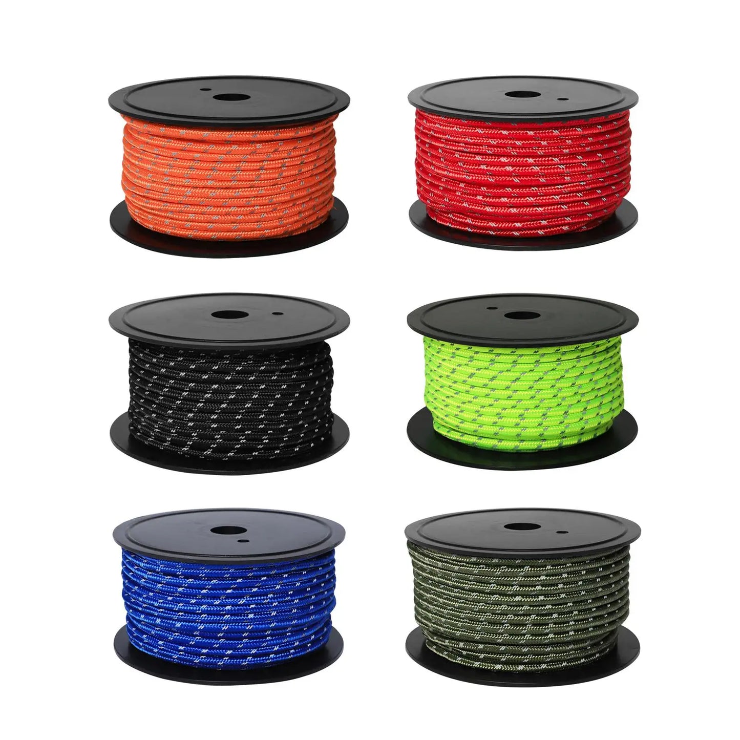 30M 6mm Reflective Tent Rope Guylines Luminous Camping Tent Rope Canopy for Outdoor Travel Canopy Guy Line