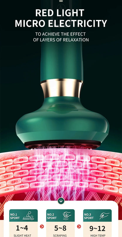 Tricolor Electric Massager GuaSha Anti Cellulite Vacuum Suction Cup Beauty Health Scraping Infrared Heat Slimming Massage Thera