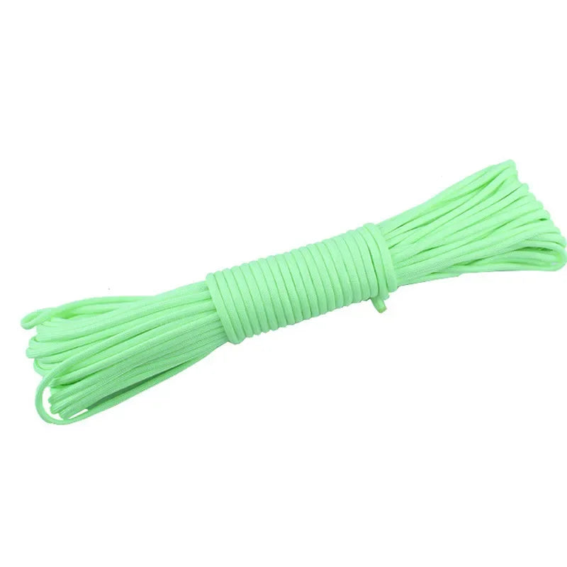 Luminous Rope 9 Strands 4mm Fluorescent Paracord Nylon 550 Tent Cord Outdoor Parachute Camping Lanyard Survival Glow In The Dark