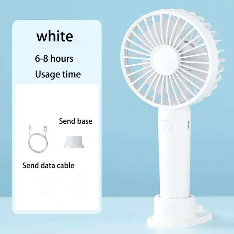 Handheld Mini Air Conditioner USB Rechargeable Portable Humidifier Mist Cooler Cooling Spray Humidifier Fan for Home/Office/Dorm