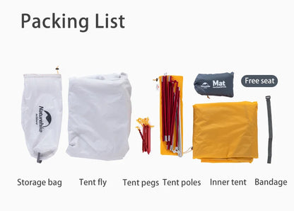 Naturehike Tent Cloud Up Series Ultralight Outdoor Camping Tent Waterproof Backpacking Cycling Tent Camping Tent With Floor Mat