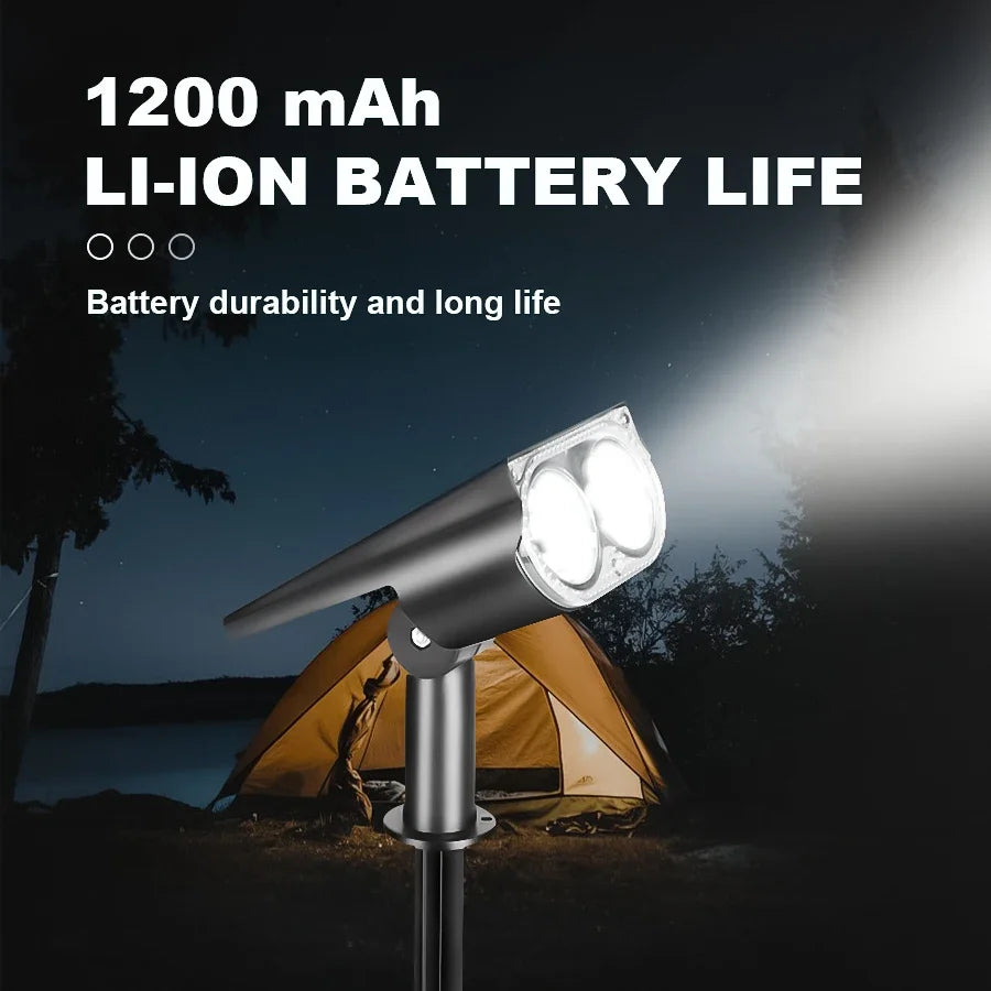 KDULIT 1-2PCS 9LED Solar Powered Lawn Lamp Adjustable Outdoor IP65 Waterproof Garden Courtyard Decoration Street Lamp Spotlight