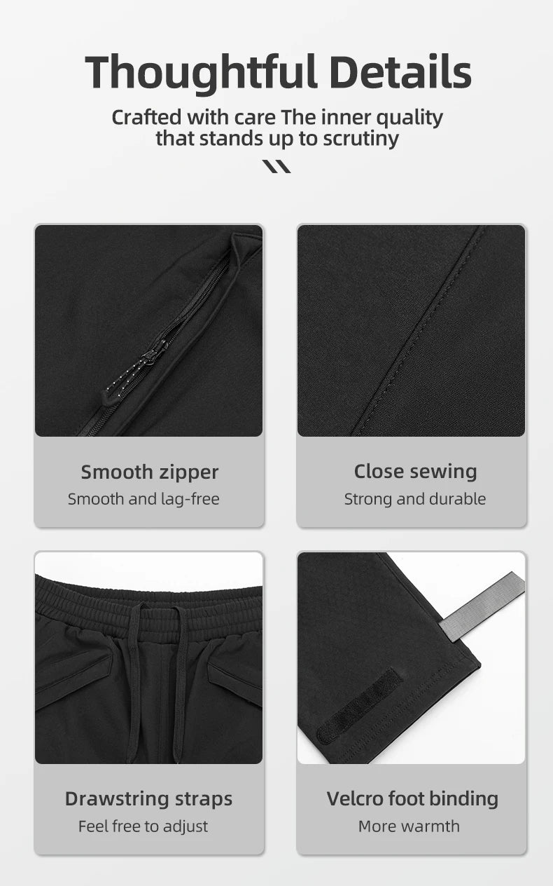 ROCKBROS Winter Cycling Pants Men Fleece Sport Reflective Trousers Keep Warm Thermal Bicycle Bike Mtb Pants Running Clothings