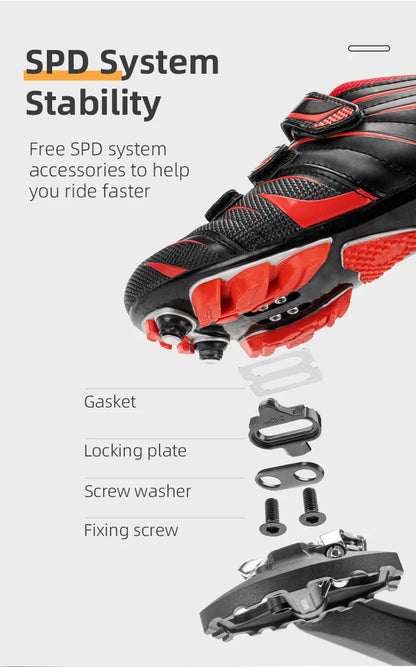 ROCKBROS Bicycle Lock Pedal 2 In 1 Anti-slip Lock Nylon Pedal MTB Bike Pedals Flat Cleat Platform Shimano SPD Bike Accessories