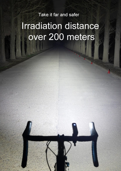 ROCKBROS 1000LM Bike Light Smart Vibration Light Sensing Bicycle Front Light IPX6 Type-C MTB Road Headlebar Cycling Headlights