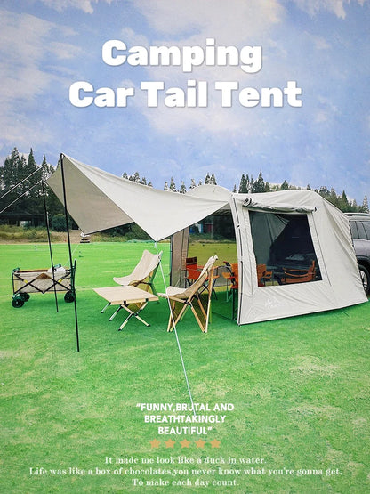 Lohascamping Car box docking tent  Portable Waterproof SUV Tail Tent 3-4 people Dome tent Sunshade Tunnel style tent,Large tent,