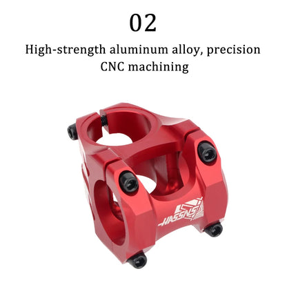HASSN CNC Stem Mtb Handlebar Stem 35mm Bicycle Short Power Road Bike 31.8 Table Bmx Bridge Pipe Cycling Power Adjustable Rod