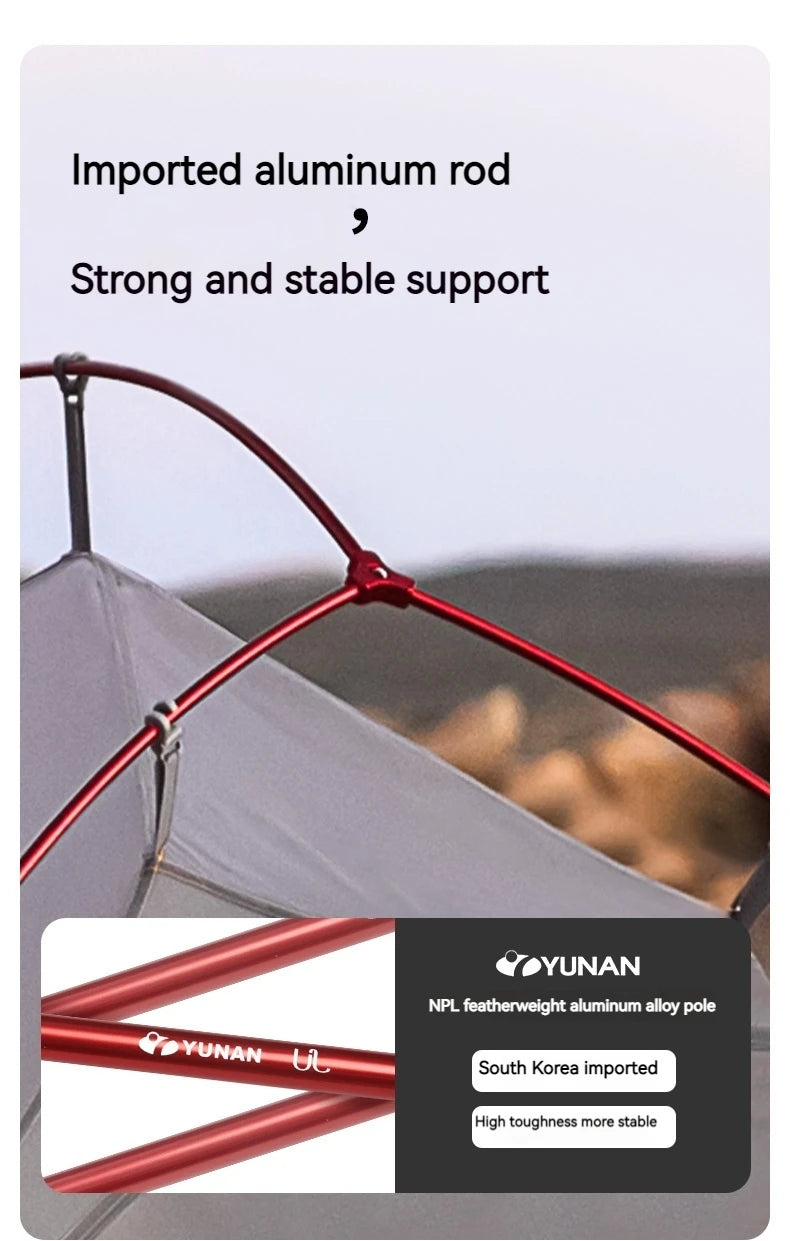 Naturehike Upgrade 10D Cloud Up Camping Tent 980g Ultralight 2 Persons Outdoors Camping 10D Silicone Hiking Tent With free Mat