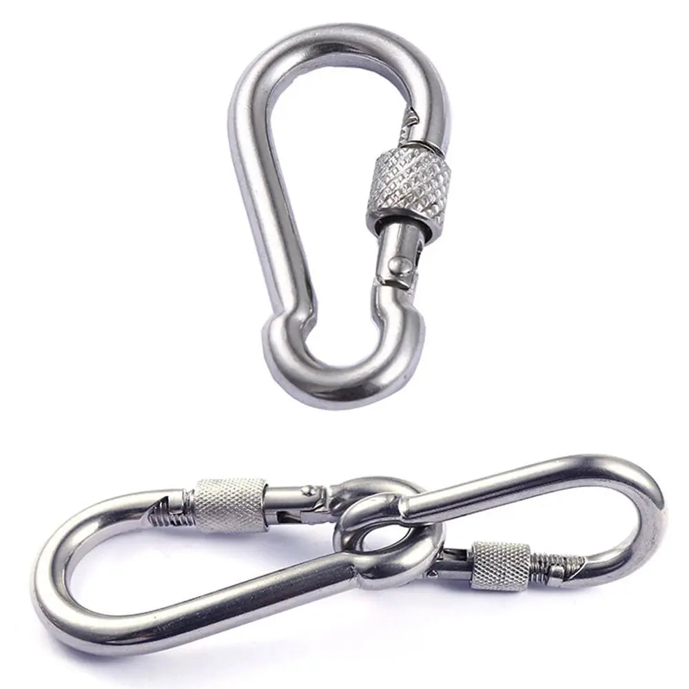 1/2pcs M4~M12 Spring Quick Link Buckle Ring with screw Outdoor Climbing Gear Carabiner Safety Hook Travel Kit Camping Equipment